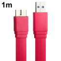 CAVO MICRO USB 3.0 PIATTO - LUNGHEZZA 1 MT COLORE ROSSO