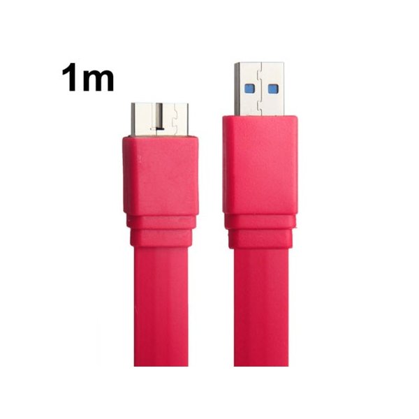 CAVO MICRO USB 3.0 PIATTO - LUNGHEZZA 1 MT COLORE ROSSO