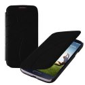 CUSTODIA FLIP BOOK PELLE per SAMSUNG I9500 GALAXY S4, I9505, I9502 CON PORTA CARTE FANTASIA GROOVE COLORE NERO