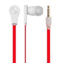 AURICOLARE STEREO con CONNETTORE JACK 3,5mm - GOMMINI, ANTI-GROVIGLIO E TASTO DI RISPOSTA COLORE ROSSO (KSA27.IPHONE.PAR.RO)