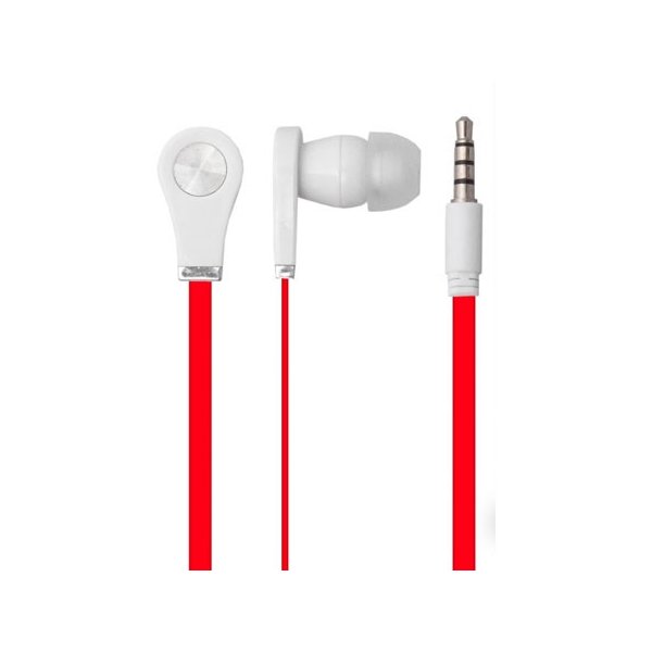 AURICOLARE STEREO con CONNETTORE JACK 3,5mm - GOMMINI, CAVO ANTI-GROVIGLIO E TASTO DI RISPOSTA COLORE ROSSO (KSA00.N95.PAR.RO)