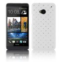 CUSTODIA BACK RIGIDA CON BRILLANTINI per HTC ONE, M7 COLORE BIANCO