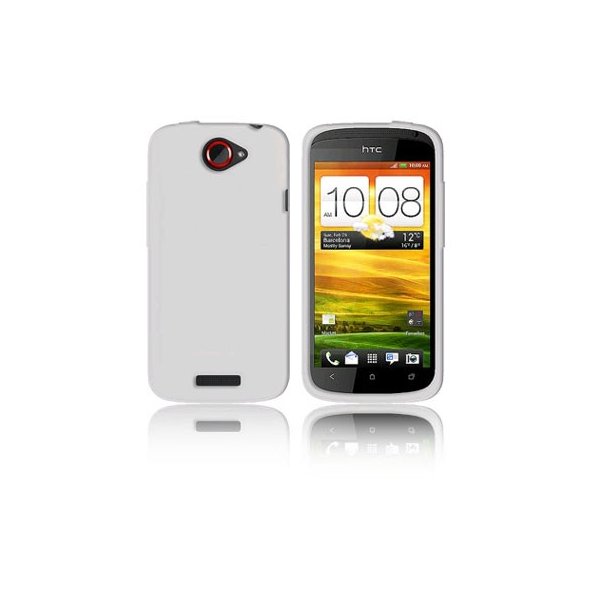 CUSTODIA GEL TPU SILICONE LUCIDA per HTC ONE SV COLORE BIANCO