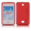 CUSTODIA GEL TPU SILICONE DOUBLE per NOKIA ASHA 501 COLORE ROSSO