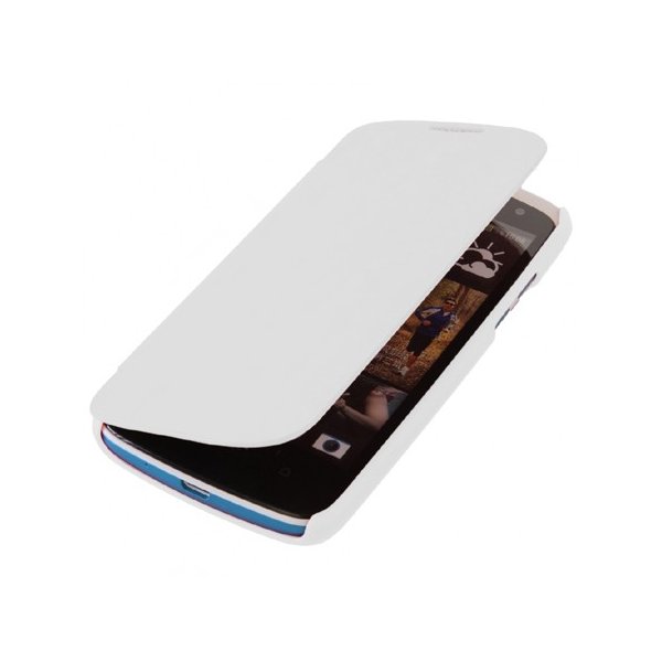 CUSTODIA FLIP ORIZZONTALE per HTC DESIRE 500 COLORE BIANCO