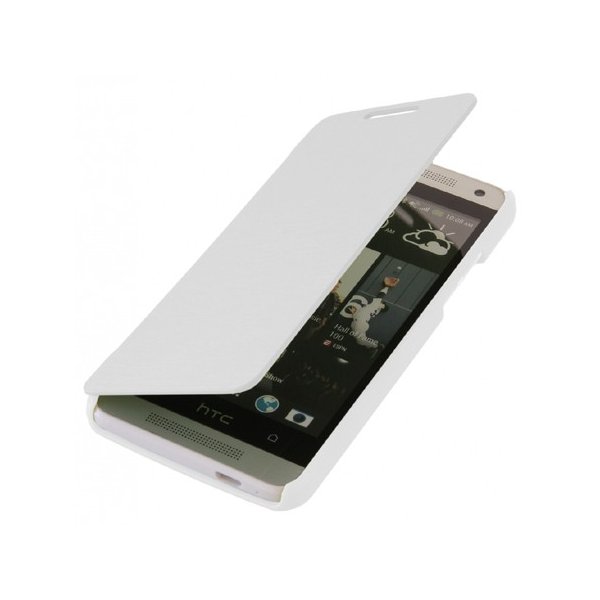 CUSTODIA FLIP ORIZZONTALE per HTC ONE MINI, M4 COLORE BIANCO