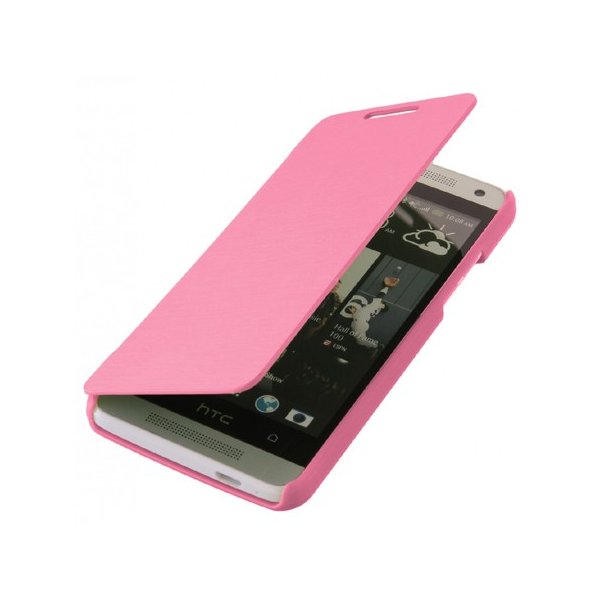 CUSTODIA FLIP ORIZZONTALE per HTC ONE MINI, M4 COLORE ROSA