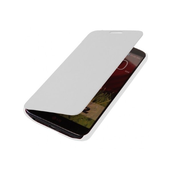 CUSTODIA FLIP ORIZZONTALE per LG OPTIMUS G2, D802, D802TA, D803 COLORE BIANCO