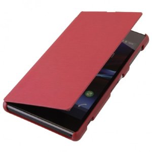 CUSTODIA FLIP ORIZZONTALE per SONY XPERIA Z1, C6902, C6903, C6906, C6943, L39H, HONAMI COLORE ROSSO