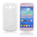 CUSTODIA GEL TPU SILICONE DOUBLE per SAMSUNG G3500 GALAXY CORE PLUS, G3502 GALAXY TREND 3 COLORE BIANCO