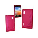 CUSTODIA GEL TPU SILICONE DOUBLE per LG E610 OPTIMUS L5, E612 COLORE ROSA