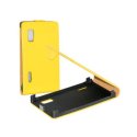 CUSTODIA FLIP VERTICALE SLIM PELLE per LG OPTIMUS L5, E610 COLORE GIALLO