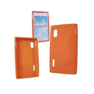 CUSTODIA GEL TPU SILICONE DOUBLE per LG E610 OPTIMUS L5, E612 COLORE ARANCIONE