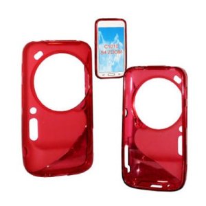 CUSTODIA GEL TPU SILICONE DOUBLE per SAMSUNG C1010 GALAXY S4 ZOOM, C101 COLORE ROSSO