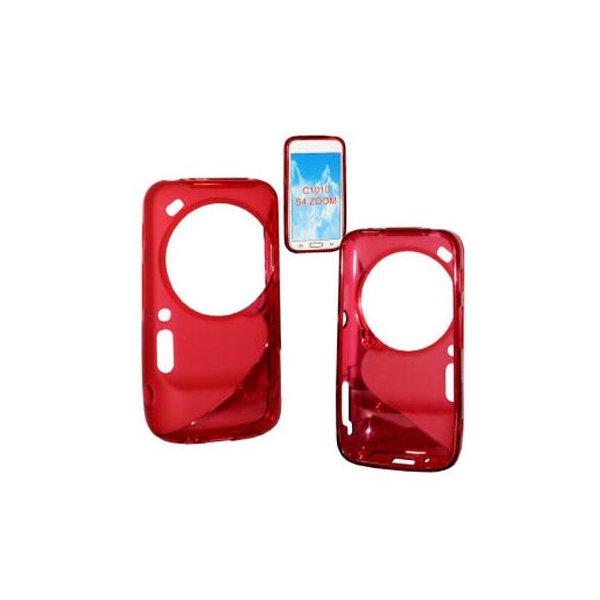 CUSTODIA GEL TPU SILICONE DOUBLE per SAMSUNG C1010 GALAXY S4 ZOOM, C101 COLORE ROSSO