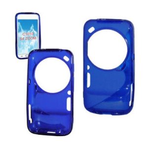 CUSTODIA GEL TPU SILICONE DOUBLE per SAMSUNG C1010 GALAXY S4 ZOOM, C101 COLORE BLU