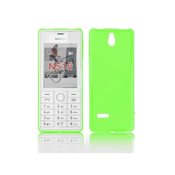 CUSTODIA GEL TPU SILICONE LUCIDA per NOKIA 515 COLORE VERDE