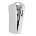 CUSTODIA VERTICALE FLIP PELLE per HUAWEI ASCEND Y210 COLORE BIANCO