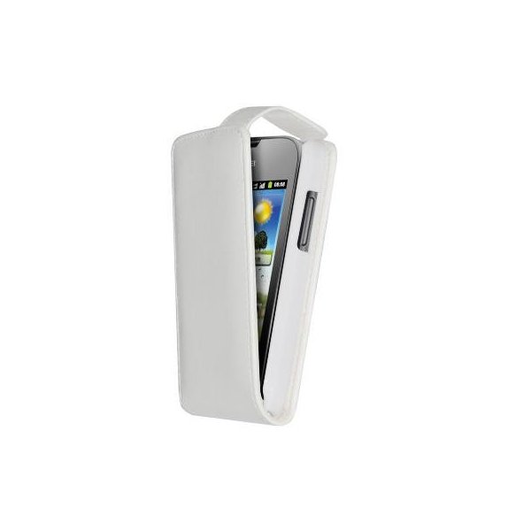 CUSTODIA VERTICALE FLIP PELLE per HUAWEI ASCEND Y210 COLORE BIANCO