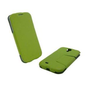 CUSTODIA FLIP BOOK SLIM per SAMSUNG I9500 GALAXY S4, I9505, I9502 CON STAND COLORE VERDE