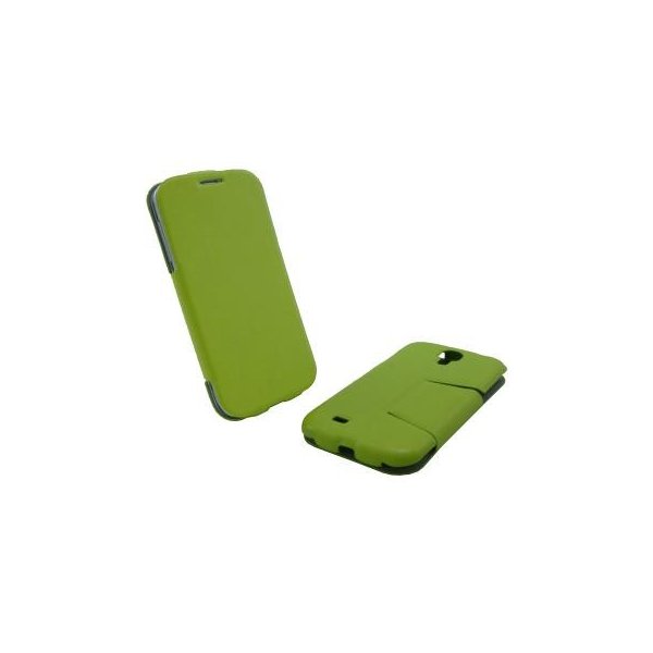 CUSTODIA FLIP BOOK SLIM per SAMSUNG I9500 GALAXY S4, I9505, I9502 CON STAND COLORE VERDE