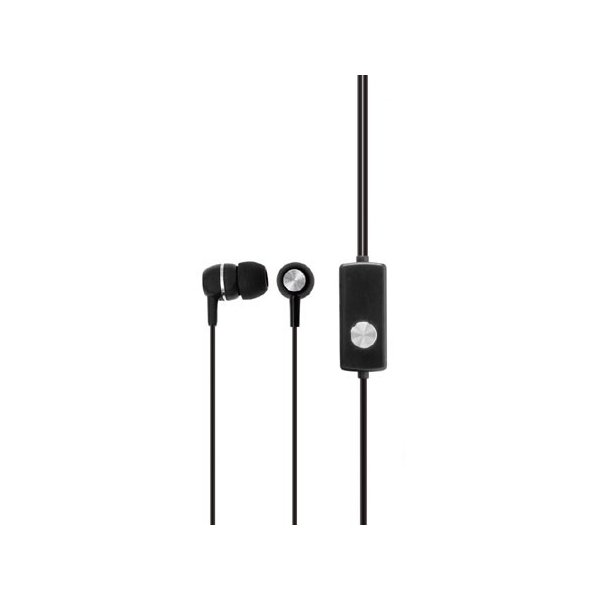 AURICOLARE STEREO con CONNETTORE JACK 3,5mm - GOMMINI E TASTO DI RISPOSTA COLORE NERO (KSA25.Z1.NE)