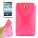 CUSTODIA GEL TPU SILICONE DOUBLE X-LINE per SAMSUNG P3200 GALAXY TAB 3 7.0, P3210 7" POLLICI COLORE ROSA