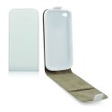 CUSTODIA FLIP VERTICALE SLIM PELLE per APPLE IPHONE 5c CON INTERNO IN TPU SILICONE COLORE BIANCO