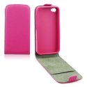 CUSTODIA FLIP VERTICALE SLIM PELLE per APPLE IPHONE 5c CON INTERNO IN TPU SILICONE COLORE ROSA