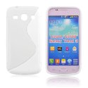 CUSTODIA GEL TPU SILICONE DOUBLE per SAMSUNG G3500 GALAXY CORE PLUS, G3502 GALAXY TREND 3 COLORE BIANCO TRASPARENTE