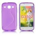 CUSTODIA GEL TPU SILICONE DOUBLE per SAMSUNG G3500 GALAXY CORE PLUS, G3502 GALAXY TREND 3 COLORE VIOLA