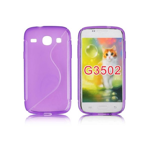 CUSTODIA GEL TPU SILICONE DOUBLE per SAMSUNG G3500 GALAXY CORE PLUS, G3502 GALAXY TREND 3 COLORE VIOLA