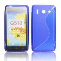 CUSTODIA GEL TPU SILICONE DOUBLE per HUAWEI ASCEND G510, U8951 DAYTONA COLORE BLU