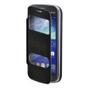 CUSTODIA FLIP ORIZZONTALE per SAMSUNG S7270 GALAXY ACE 3 CON DOPPIA FINESTRA IDENTIFICATIVO CHIAMANTE COLORE NERO