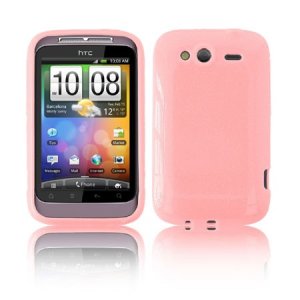 CUSTODIA GEL TPU SILICONE LUCIDA per HTC WILDFIRE S, PG76110 COLORE ROSA