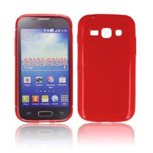 CUSTODIA GEL TPU SILICONE LUCIDA per SAMSUNG S7270 GALAXY ACE 3, S7272, S7275 COLORE ROSSO