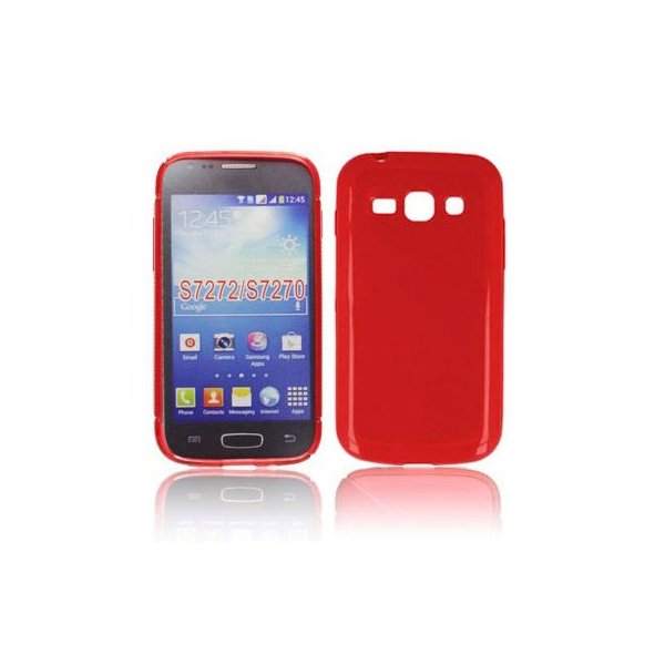 CUSTODIA GEL TPU SILICONE LUCIDA per SAMSUNG S7270 GALAXY ACE 3, S7272, S7275 COLORE ROSSO