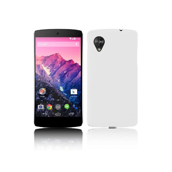 CUSTODIA per LG NEXUS 5 (D820) BACK RIGIDA COLORE BIANCO