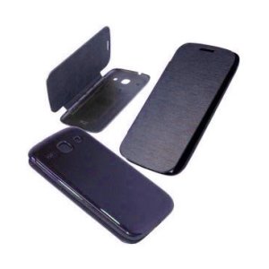 CUSTODIA FLIP COVER ORIZZONTALE per SAMSUNG I8260 GALAXY CORE, I8262 COLORE BLU