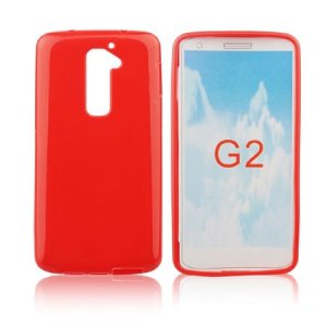 CUSTODIA GEL TPU SILICONE LUCIDA per LG OPTIMUS G2, D802, D802TA, D803 COLORE ROSSO