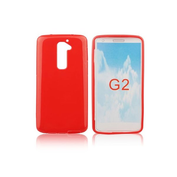 CUSTODIA GEL TPU SILICONE LUCIDA per LG OPTIMUS G2, D802, D802TA, D803 COLORE ROSSO