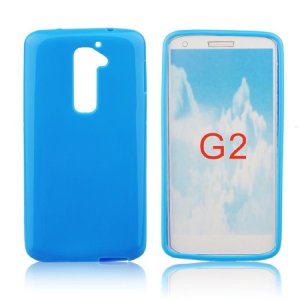 CUSTODIA GEL TPU SILICONE LUCIDA per LG OPTIMUS G2, D802, D802TA, D803 COLORE BLU