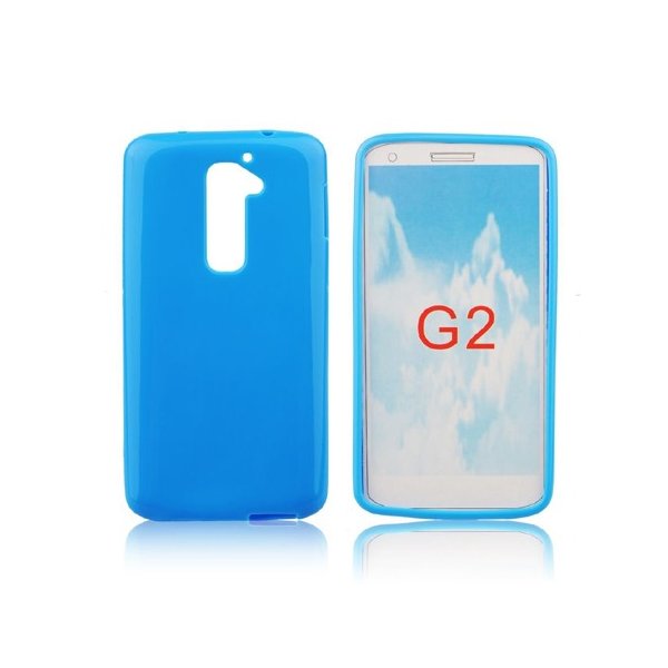 CUSTODIA GEL TPU SILICONE LUCIDA per LG OPTIMUS G2, D802, D802TA, D803 COLORE BLU