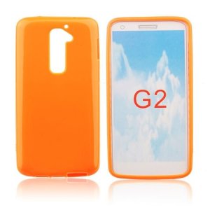 CUSTODIA GEL TPU SILICONE LUCIDA per LG OPTIMUS G2, D802, D802TA, D803 COLORE ARANCIONE