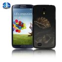 CUSTODIA BACK RIGIDA IN 3D per SAMSUNG I9500 GALAXY S4, I9505, I9502 FANTASIA SCHELETRO CON CARTE SU SFONDO NERO