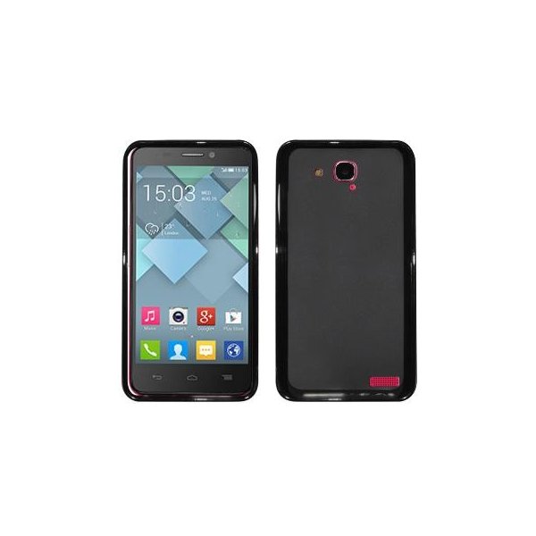 CUSTODIA GEL TPU SILICONE per ALCATEL ONE TOUCH 6034 IDOL S COLORE NERO