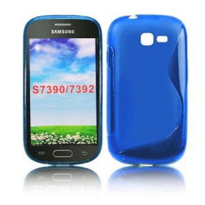 CUSTODIA GEL TPU SILICONE DOUBLE per SAMSUNG S7390 GALAXY FRESH, S7390 GALAXY TREND LITE COLORE BLU