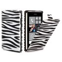 CUSTODIA FLIP VERTICALE SLIM SIMILPELLE per NOKIA LUMIA 625 FANTASIA ZEBRA