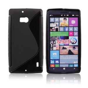 CUSTODIA GEL TPU SILICONE DOUBLE per NOKIA LUMIA ICON 929, LUMIA 930 COLORE NERO