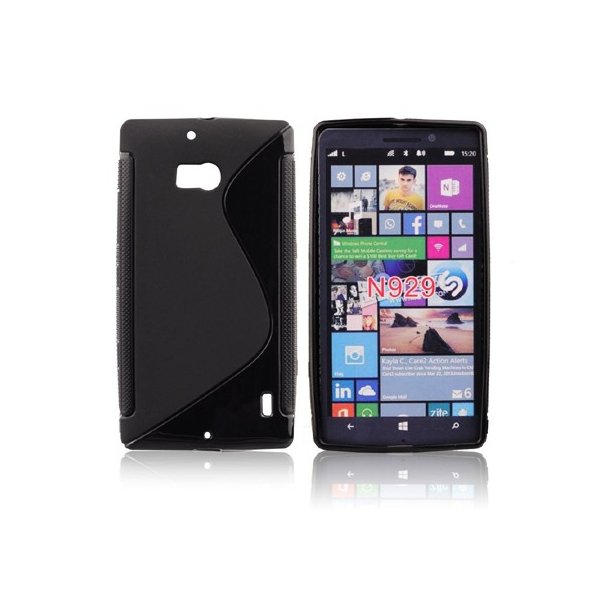 CUSTODIA GEL TPU SILICONE DOUBLE per NOKIA LUMIA ICON 929, LUMIA 930 COLORE NERO